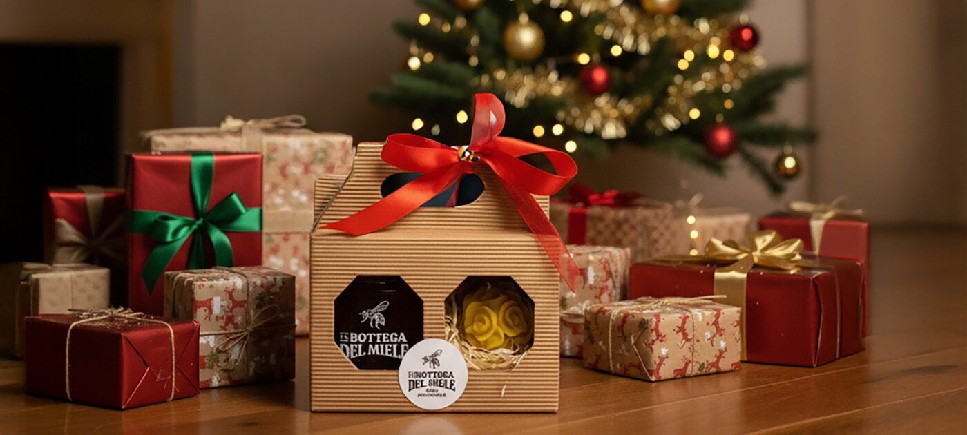 confezione Regalo natale Miele e Candela Artigianale 1 copia